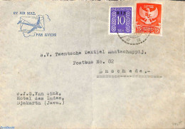 Indonesia 1950 Airmail Letter To Holland, Postal History - Indonesien