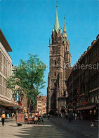 73243088 Nuernberg Koenigstrasse Fussgaengerzone Lorenz Kirche Nuernberg - Nuernberg