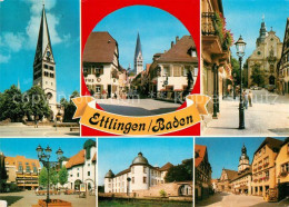 73243076 Ettlingen Schloss Rathaus Kirche Marktplatz Ettlingen - Ettlingen