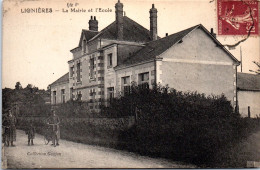 18 LIGNIERES - La Mairie Et L'ecole.  - Autres & Non Classés