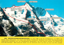 73243026 Grossglockner Touren Und Routen Karte Fuer Bergsteiger Grossglockner - Other & Unclassified