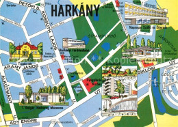 73243017 Harkany Stadtkarte Harkany - Hungary