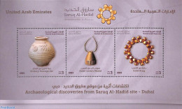 United Arab Emirates 2022 Archeologic Discoveries S/s, Mint NH, History - Archaeology - Art - Ceramics - Archéologie
