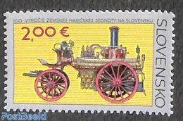 Slovakia 2022 Fire Engine 1v, Mint NH, Transport - Fire Fighters & Prevention - Ungebraucht