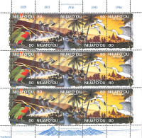 Niuafo'ou 1994 Volcano Evacuation M/s, Mint NH, Nature - Transport - Birds - Parrots - Ships And Boats - Barche