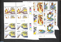 Zimbabwe 1983 World Communication Year, Corner Blocks Of 4 [+], Mint NH, Science - Transport - Int. Communication Year.. - Telecom