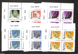 Zimbabwe 1993 Minerals, Corner Blocks Of 4 [+], Mint NH, History - Geology - Zimbabwe (1980-...)