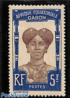 Gabon 1910 5f, Stamp Out Of Set, Unused (hinged) - Neufs