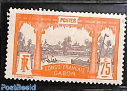 Gabon 1910 75c, Stamp Out Of Set, Unused (hinged), Transport - Ships And Boats - Ongebruikt