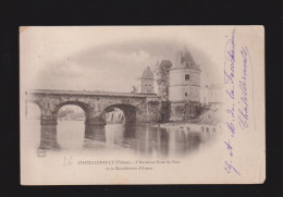 CPA - 86 - Chatellerault - L'Ancienne Porte Du Pont Et La Manufacture D'Armes - Précurseur - Circulée En 1901 - Chatellerault