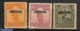 China (before 1949) 1933 Sichuan, Definitives 3v, Mint NH, Transport - Ships And Boats - Other & Unclassified