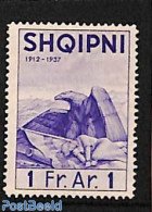 Albania 1937 1Fr, Stamp Out Of Set, Unused (hinged), Nature - Birds - Albanië