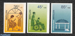 Netherlands Antilles 1987 Culture 3v, Imperforated, Mint NH, Health - Performance Art - Disabled Persons - Music - Handicap