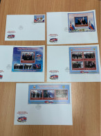 2023 Korea Russia Friendship Visited FDC Flags Emblems Perf - Briefe