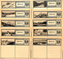 Austria 1930 10 Illustrated Postcards, Unused Postal Stationary - Brieven En Documenten