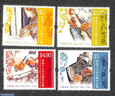 Hong Kong 2022 Cheongsam Handicrafts 4v, Mint NH, Art - Handicrafts - Unused Stamps