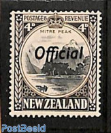 New Zealand 1936 4d, Perf. 14, OFFICIAL, Stamp Out Of Set, Mint NH, Sport - Mountains & Mountain Climbing - Nuovi