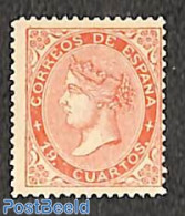 Spain 1867 19Cs, Rosa, With Attest R.Ph.V., Unused (hinged) - Nuevos