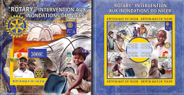 Niger 2013 Rotary 2 S/s, Imperforated, Mint NH, Nature - Various - Water, Dams & Falls - Rotary - Rotary Club