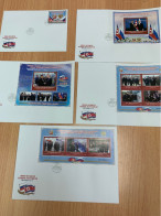 2023 Korea FDC Russia Friendship Flags Emblems Imperf - Sobres