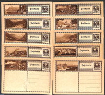 Austria 1930 10 Illustrated Postcards, Unused Postal Stationary - Briefe U. Dokumente