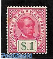 Malaysia 1899 Sarawak, 1$, Stamp Out Of Set, Unused (hinged) - Altri & Non Classificati