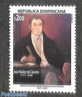 Dominican Republic 2022 Jose Nunez De Caceres 1v, Mint NH, Art - Authors - Schriftsteller