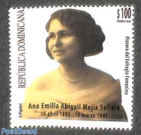 Dominican Republic 2022 Ana Emilia Abigail Mejia 1v, Mint NH, Art - Authors - Schrijvers