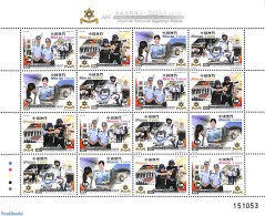 Macao 2016 Police M/s, Mint NH, Transport - Various - Motorcycles - Police - Neufs