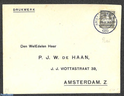 Netherlands 1930 NVPH No. R82 Single On Cover, Postal History - Storia Postale