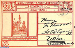 Netherlands 1926 Postcard 10c On 12.5c, Haarlem, Used Postal Stationary - Covers & Documents