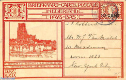 Netherlands 1926 Postcard 10c On 12.5c, Rhenen, Used Postal Stationary - Covers & Documents