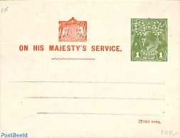 Australia 1915 O.S. Card 1d, Unused Postal Stationary - Brieven En Documenten