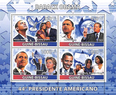 Guinea Bissau 2008 Barack Obama 4v M/s, Mint NH, History - American Presidents - Guinea-Bissau