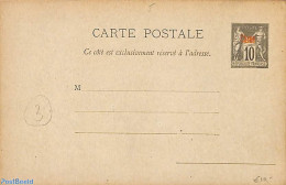 China (before 1949) 1896 French Post, Postcard 10c, Unused Postal Stationary - Andere & Zonder Classificatie