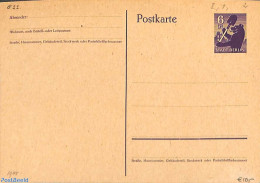 Germany, DDR 1945 Postcard 6pf, Unused Postal Stationary - Briefe U. Dokumente