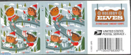 United States Of America 2022 Holiday Elves Booklet S-a, Mint NH, Religion - Christmas - Ongebruikt