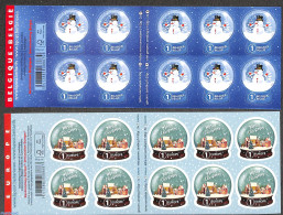 Belgium 2022 Christmas, 2 Booklets S-a, Mint NH, Religion - Christmas - Ongebruikt