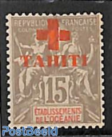 French Oceania 1915 15c, Stamp Out Of Set, Unused (hinged), Health - Red Cross - Rotes Kreuz