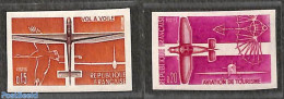 France 1962 Aviation Sports 2v, Imperforated, Mint NH, Sport - Transport - Gliding - Aircraft & Aviation - Unused Stamps