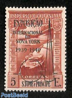 Sao Tome/Principe 1939 World Expo New York 1v, Unused (hinged), Transport - Various - Aircraft & Aviation - World Expo.. - Aerei