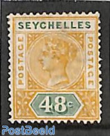 Seychelles 1890 48c, Stamp Out Of Set, Without Gum, Unused (hinged) - Other & Unclassified