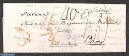 Netherlands 1848 Folding Letter 20st From AMERONGEN To Bern, Postal History - Cartas & Documentos