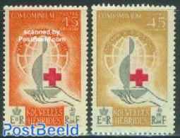 New Hebrides 1963 Red Cross 2v F, Unused (hinged), Health - Red Cross - Ongebruikt