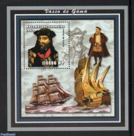 Mozambique 2002 Vasco Da Gama S/s, Mint NH, History - Transport - Explorers - Ships And Boats - Onderzoekers