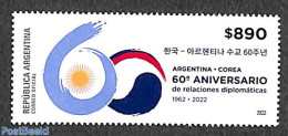 Argentina 2022 Diplomatic Relations With South Korea 1v, Mint NH - Ongebruikt