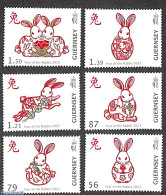 Guernsey 2023 Year Of The Rabbit 6v, Mint NH, Nature - Various - Rabbits / Hares - New Year - Nouvel An