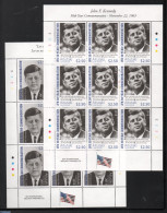 Aitutaki 2013 J.F. Kennedy 2 M/s, Mint NH, History - American Presidents - Flags - Aitutaki