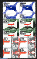 Netherlands 1994 Aviation 3v, Blocks Of 4 [+], Mint NH, Transport - Aircraft & Aviation - Ungebraucht