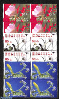 Netherlands 1994 Flowers 3v, Blocks Of 4 [+], Mint NH, Nature - Flowers & Plants - Unused Stamps